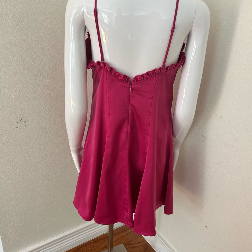 Pink Satin Slip Dress